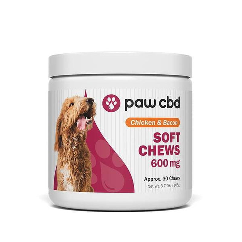 paw CBD chicken & bacon soft chews 600mg