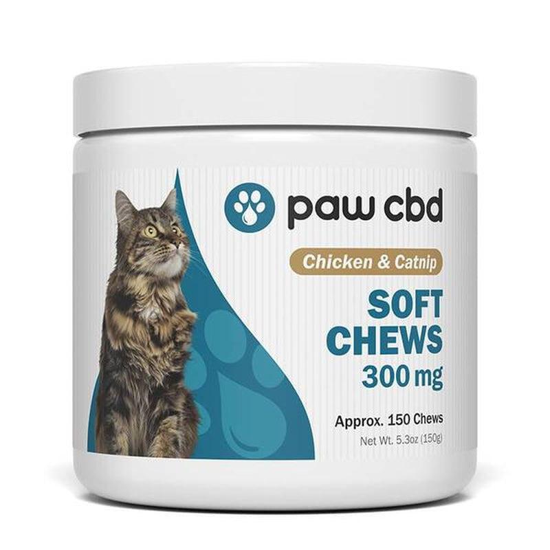 Paw CBD chicken and catnip soft chews 300mg
