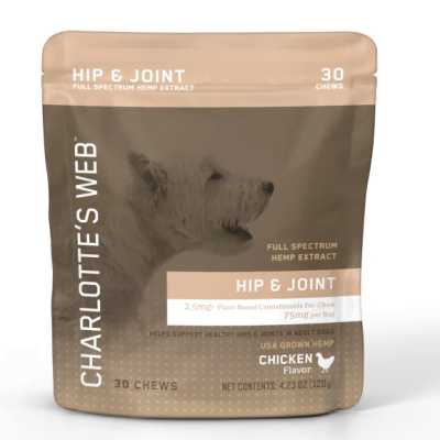 Hip & Joint Chews for Dogs Charlottes Web 30 count