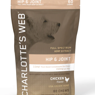 Hip & Joint Chews for Dogs Charlottes Web 60 count