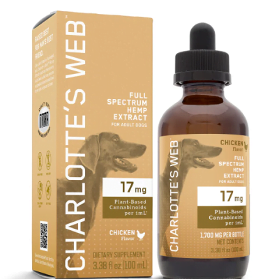 CBD Oil for Dogs Chicken Drops - Charlottes Web - 100ml