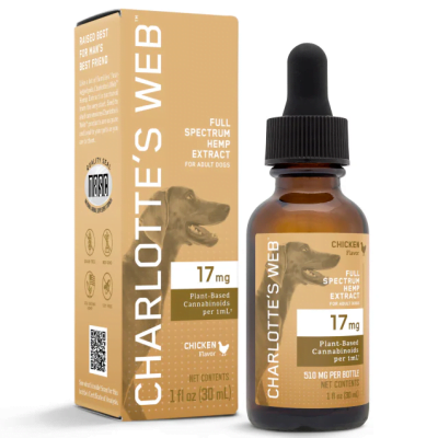 CBD Oil for Dogs Chicken Drops - Charlottes Web - 30ml