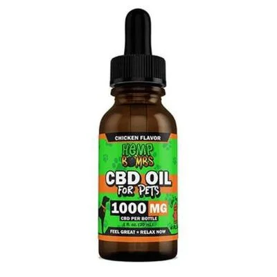 Hemp Bombs CBD oil for pets chicken flavor 1000mg