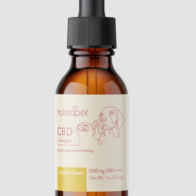 Chicken Flavored CBD Oil for Cats and Dogs Holistapet 1200mg