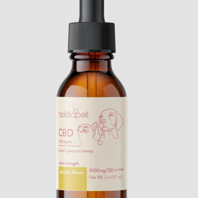 Chicken Flavored CBD Oil for Cats and Dogs Holistapet 3000mg