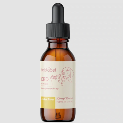 Chicken Flavored CBD Oil for Cats and Dogs Holistapet 300mg