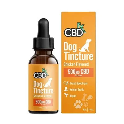cbdfx dog CBD tincture chicken flavored chicken 500mg