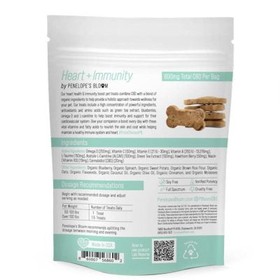 Penelopes bloom CBD pet heart and immunity treats 600mg