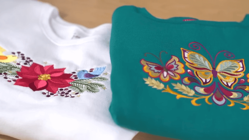womens embroidered sweatshirts