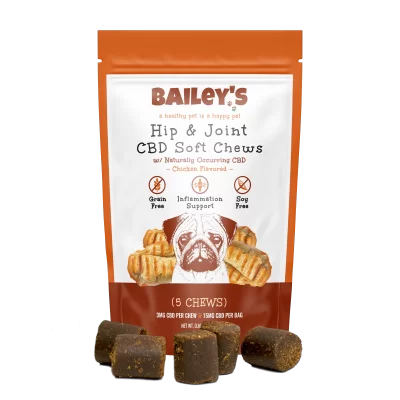 Hip & Joint CBD Soft Chews - 5 Count "On-The-Go" Pack