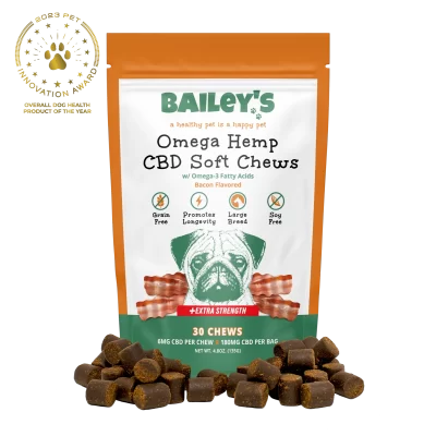Omega Hemp CBD Soft Chews - Extra Strength Large Breed - 30 Count Bag